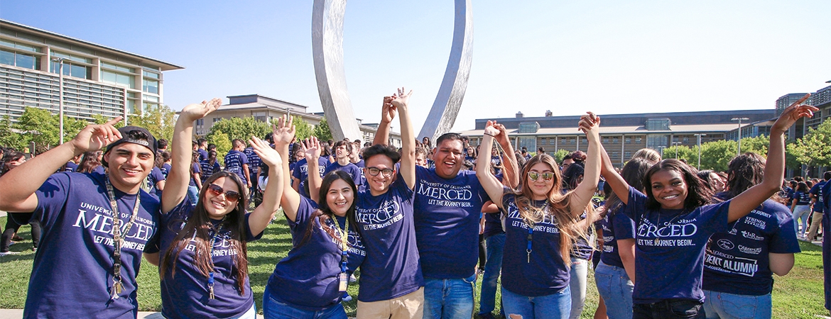 UC Merced students celebrate their start at UC Merced. 
